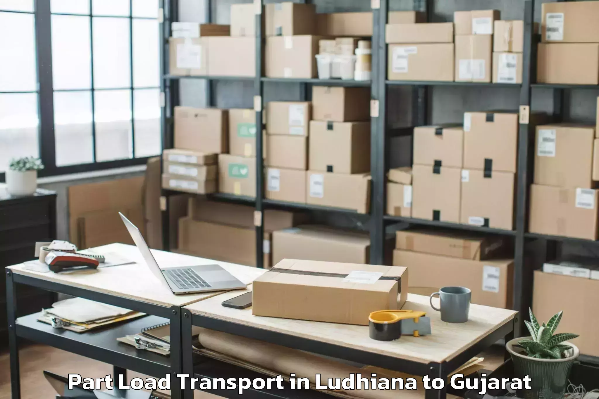 Get Ludhiana to Vaghodia Ina Part Load Transport